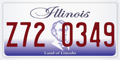 IL license plate Z720349