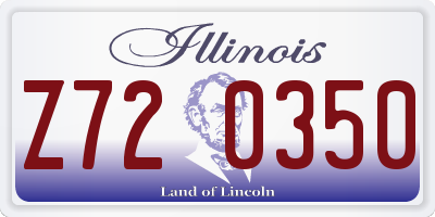IL license plate Z720350