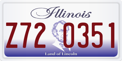 IL license plate Z720351