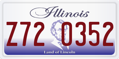 IL license plate Z720352