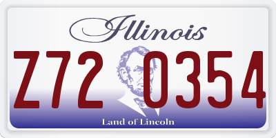 IL license plate Z720354
