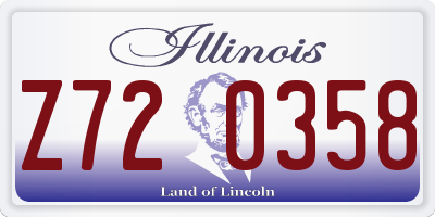 IL license plate Z720358