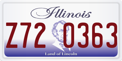 IL license plate Z720363