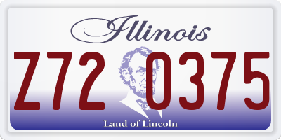 IL license plate Z720375