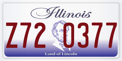 IL license plate Z720377