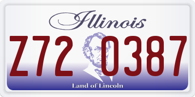 IL license plate Z720387