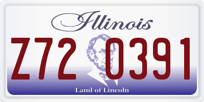 IL license plate Z720391