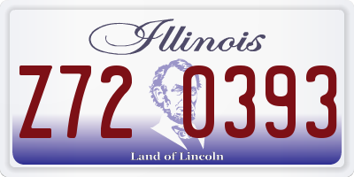 IL license plate Z720393