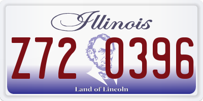 IL license plate Z720396