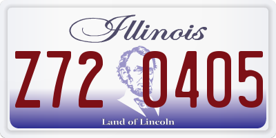 IL license plate Z720405
