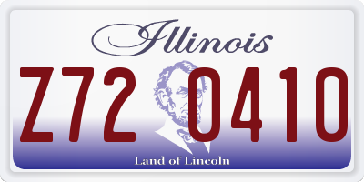 IL license plate Z720410