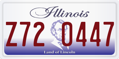 IL license plate Z720447