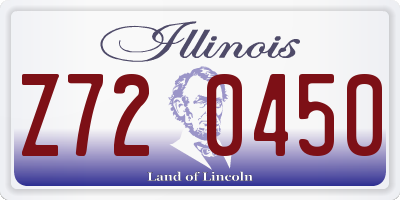IL license plate Z720450
