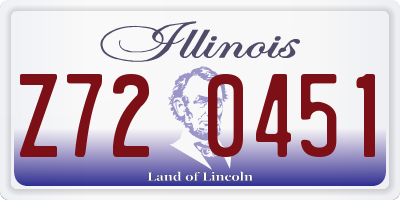 IL license plate Z720451