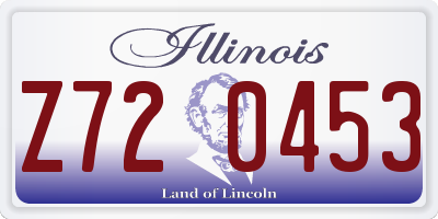 IL license plate Z720453