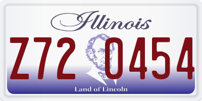 IL license plate Z720454