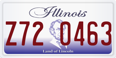 IL license plate Z720463