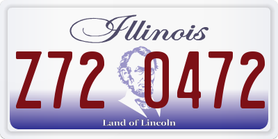 IL license plate Z720472