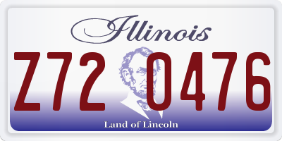 IL license plate Z720476