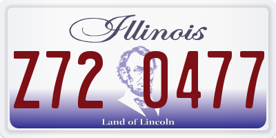 IL license plate Z720477