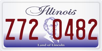IL license plate Z720482