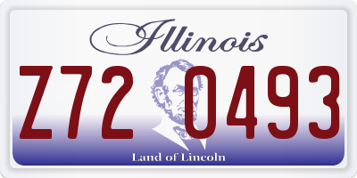 IL license plate Z720493