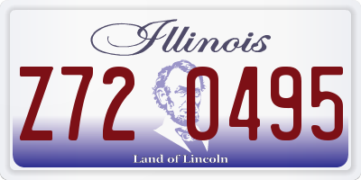 IL license plate Z720495