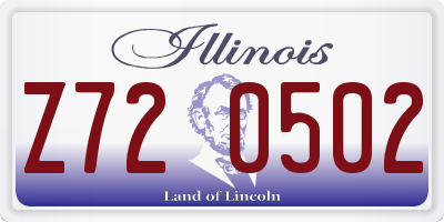 IL license plate Z720502