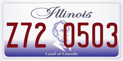 IL license plate Z720503