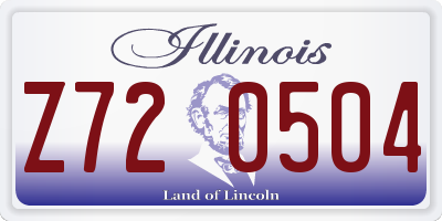 IL license plate Z720504