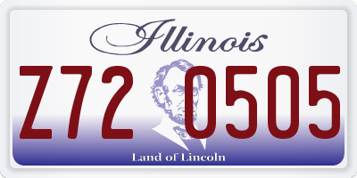 IL license plate Z720505