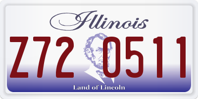IL license plate Z720511