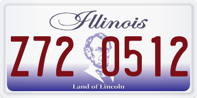 IL license plate Z720512