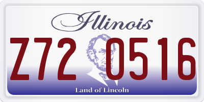 IL license plate Z720516