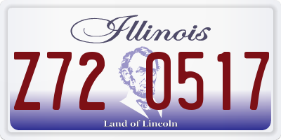 IL license plate Z720517