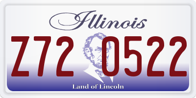 IL license plate Z720522