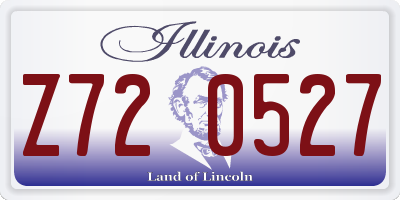 IL license plate Z720527