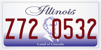 IL license plate Z720532