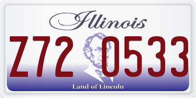 IL license plate Z720533