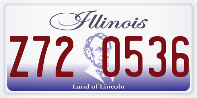 IL license plate Z720536