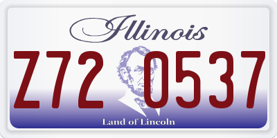 IL license plate Z720537