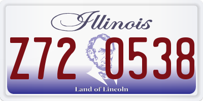 IL license plate Z720538