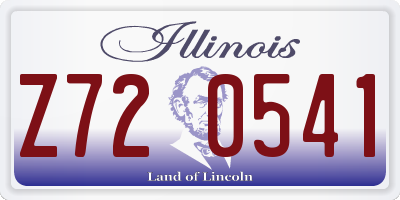 IL license plate Z720541