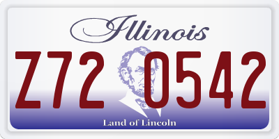 IL license plate Z720542