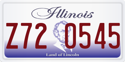 IL license plate Z720545