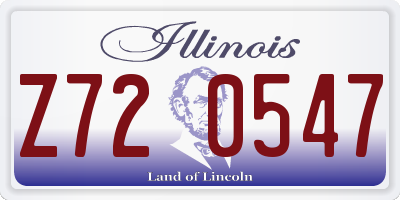 IL license plate Z720547