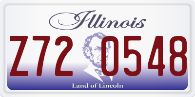 IL license plate Z720548