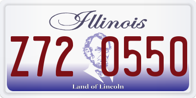 IL license plate Z720550