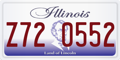 IL license plate Z720552