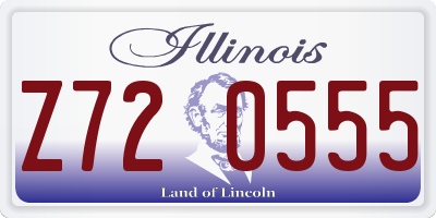 IL license plate Z720555